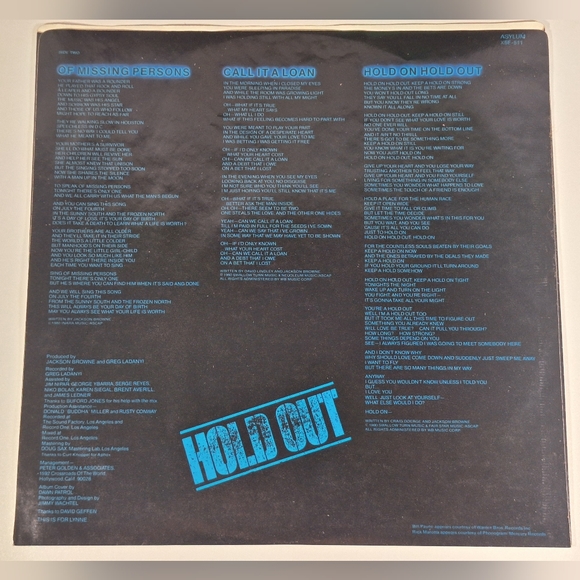 Jackson Browne Hold Out LP - Picture 6 of 16